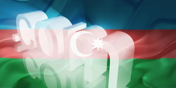Flag of Azerbaijan wavy www internet — Stock Photo, Image
