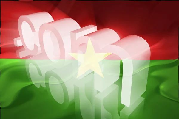 Burkina Faso bandera ondulada www internet — Foto de Stock