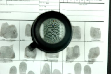 Fingerprint card clipart