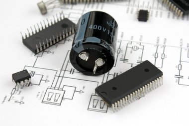 Electronic components clipart