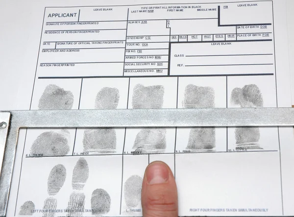 Taking off the fingerprints — Zdjęcie stockowe