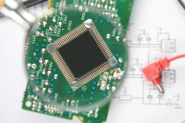 Microprocessador close-up — Fotografia de Stock