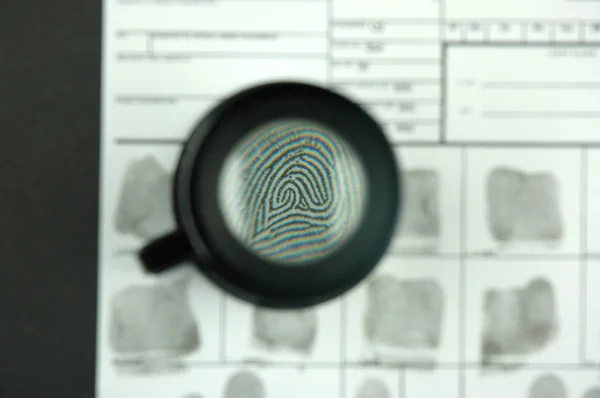 Fingerprint card — Stock Photo, Image