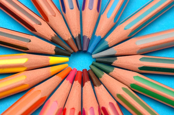 Arco-íris de lápis — Fotografia de Stock