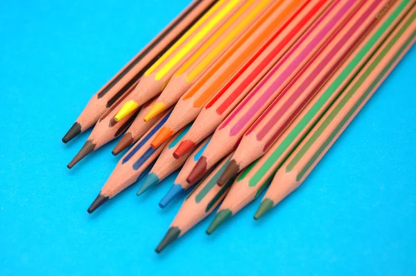 Lápices rayados de colores —  Fotos de Stock