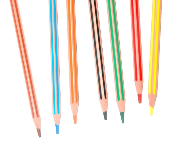 Striped coloured pencils — Stock Photo, Image