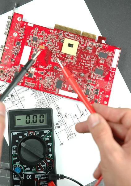 Compteur électronique et circuit imprimé — Photo