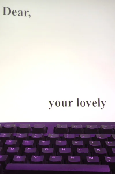 Letter on computer — Stock Photo, Image