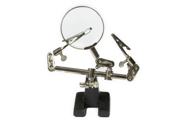 Holder and magnifying glass — Stock Photo, Image
