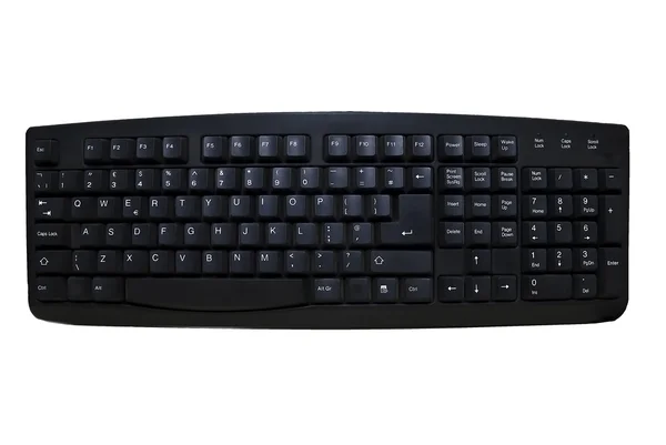 Datorns tangentbord svart — Stockfoto
