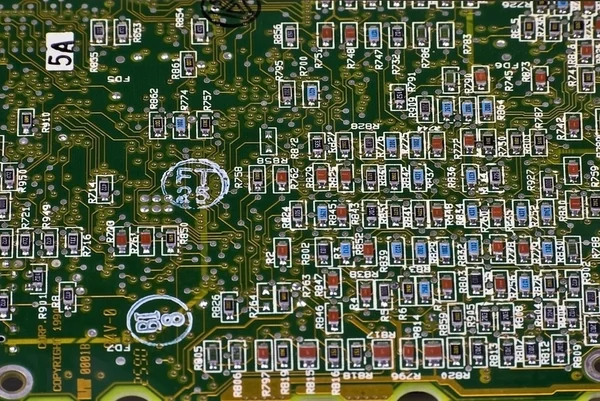 Resistors on a Circuit Board — Stock Photo, Image