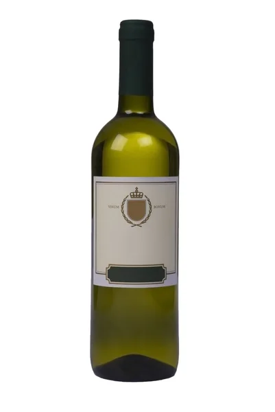 Bottle of quality wine with blank label — Stock Photo, Image
