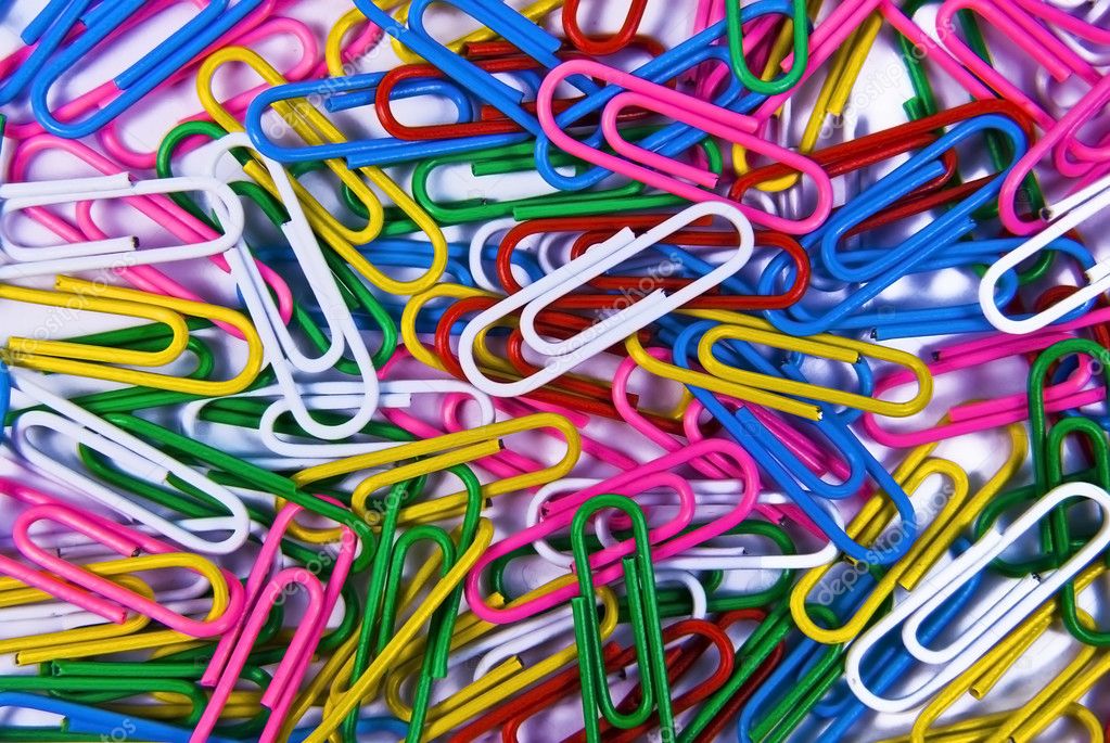 Colorful paper clips — Stock Photo © skaljac #1925170