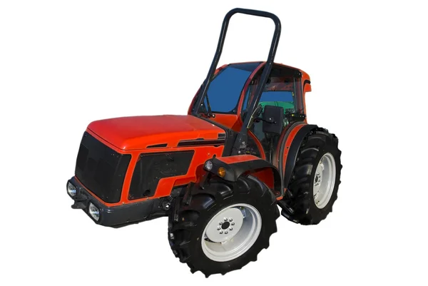 Small red twisting tractor — Stock Photo, Image