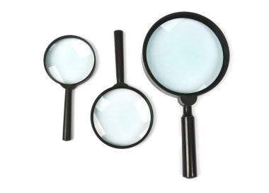 Magnifying glass set clipart