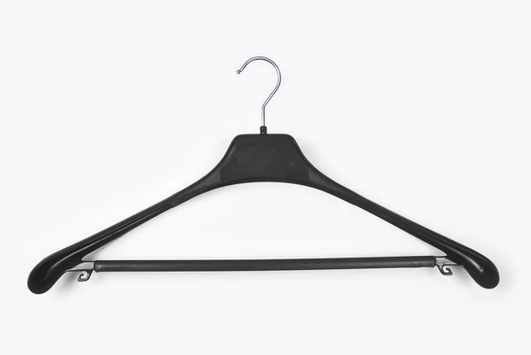 Black plastic coat hanger — Stock Photo, Image