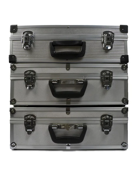 Kovové kufry — Stock fotografie