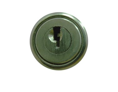 yuvarlak metal kilit ve anahtar deliği