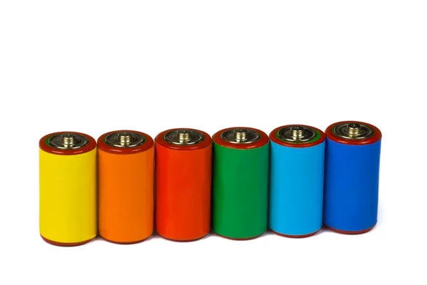 Batteries colorées Image En Vente