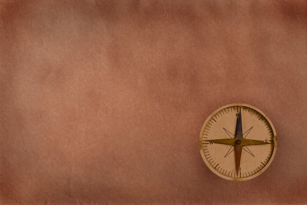 Kompass på gamla papper — Stockfoto