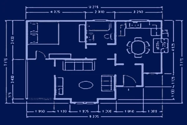 stock image Blueprint - house plan