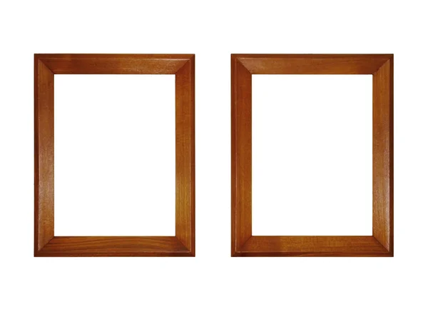 Dwa puste Drewniana ramka — Zdjęcie stockowe