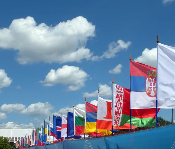 stock image European continent national flags