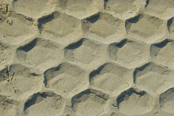 stock image Trace of tyre in the sand