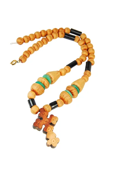 Wooden rosary — Stock Photo, Image
