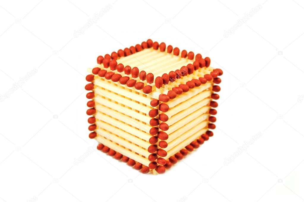 Cube made of matches