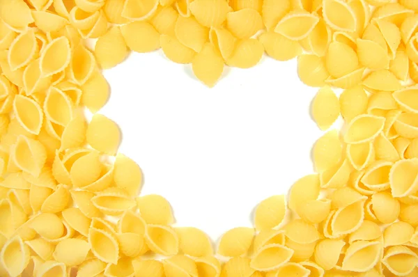 Hjärta form pasta — Stockfoto