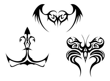 Tatoos set clipart