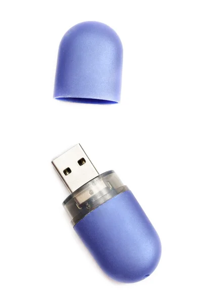 USB ручка изолированы на белом — стоковое фото