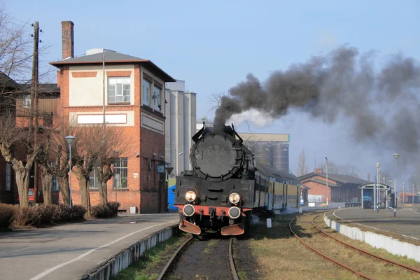 Ancien train à vapeur rétro — Photo