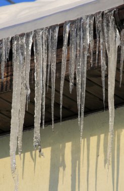 Icicles on the roof clipart