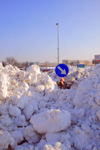 押しつぶされた雪 — ストック写真