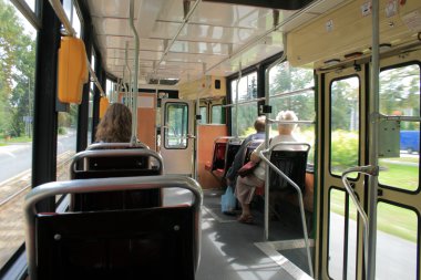 Tram interior clipart