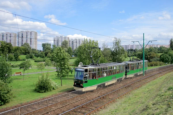 Tram on its route — Stock Photo, Image