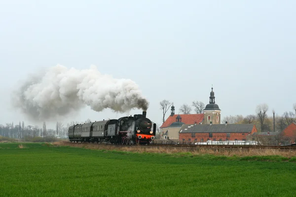 Vecchio treno a vapore retrò — Foto Stock