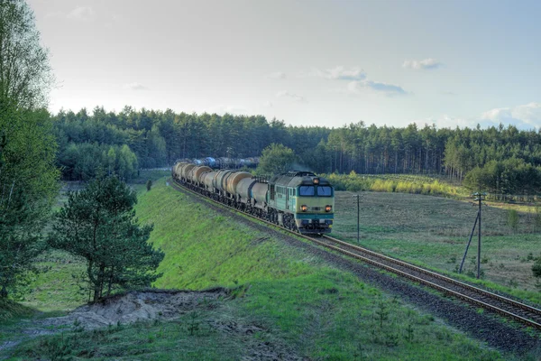 Comboio diesel de carga — Fotografia de Stock