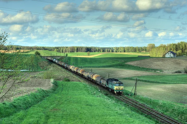Freight diesel train — Stock Photo, Image
