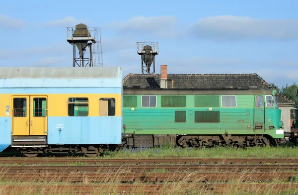 Trenes en el depósito — Foto de Stock