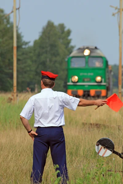 Управление железнодорожным движением — стоковое фото