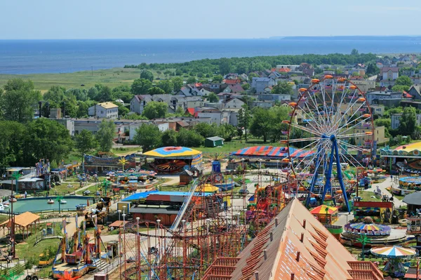 Aerial view of the amusement park — Stock Photo, Image