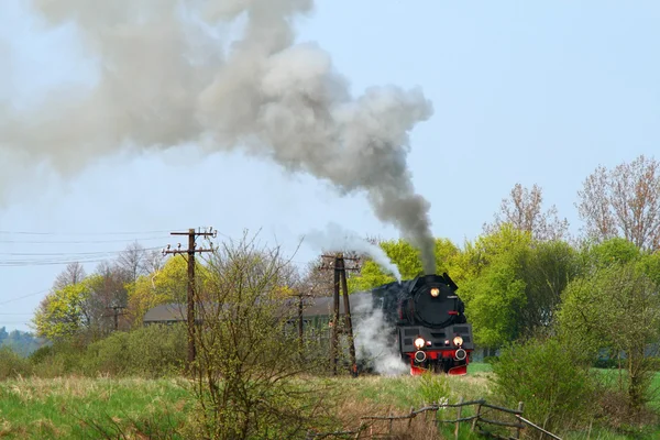 Ancien train à vapeur rétro — Photo