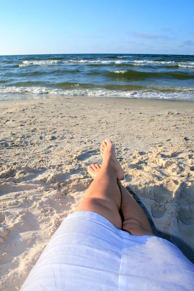Wypoczynek na plaży — Zdjęcie stockowe
