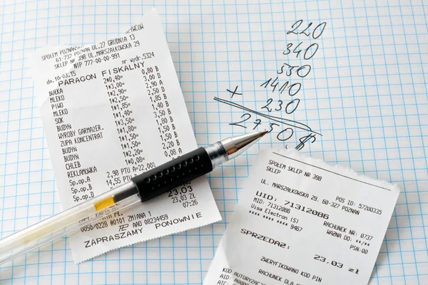 stock image Bills and calculations