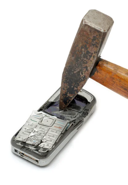 Cellulare distrutto — Foto Stock