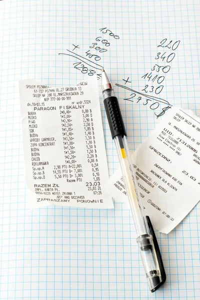stock image Bills and calculations