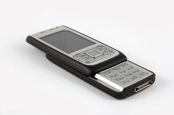 Černý mobilní telefon — Stock fotografie